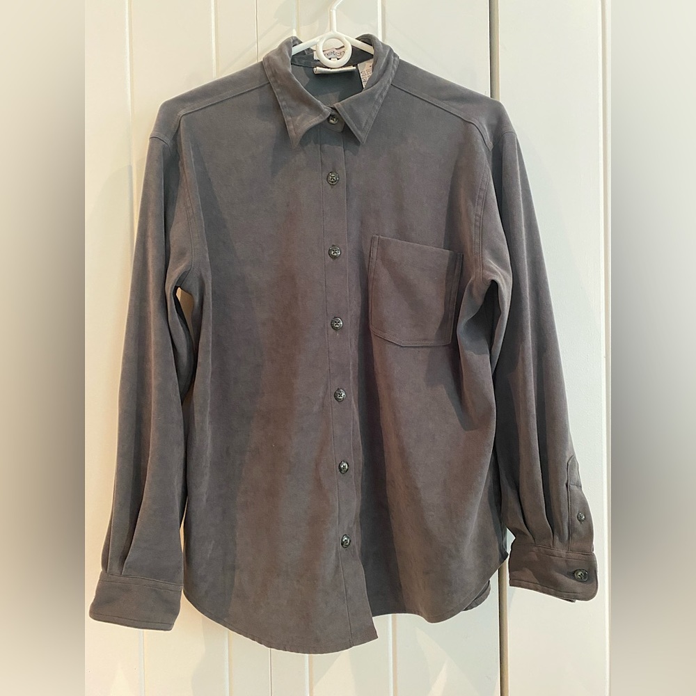 Bill Blass ‘Petite Jeans’ stretch button-up shirt